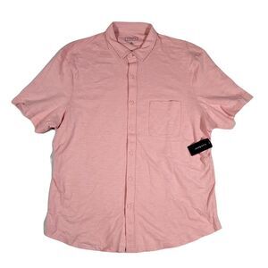 Club Room Textured-Knit Shirt Mens XL Ash Pink Regular-Fit NEW‎
